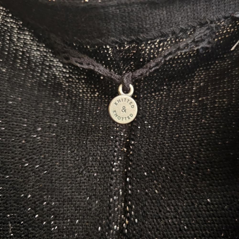 Anthropologie Knitted & Knotted Gallivant Metallic Dress Size Medium - Picture 5 of 10